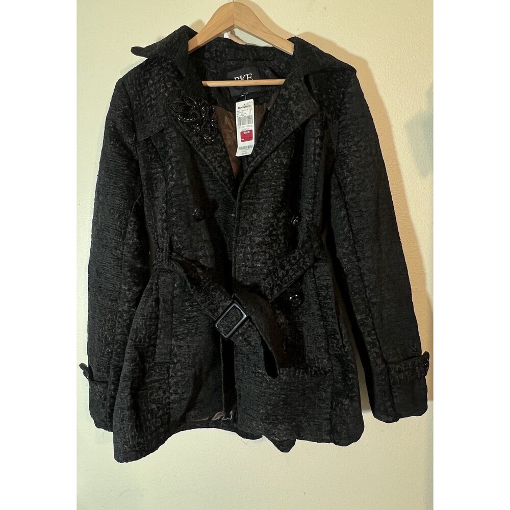 BKE Buckle Women's Double Breasted Belted Jacket - Size Large NWT $90